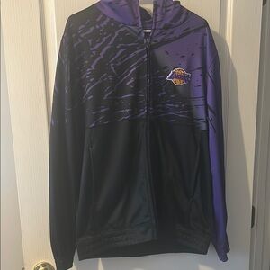 Los Angeles Lakers Black and Purple Zip-Up Hoodie